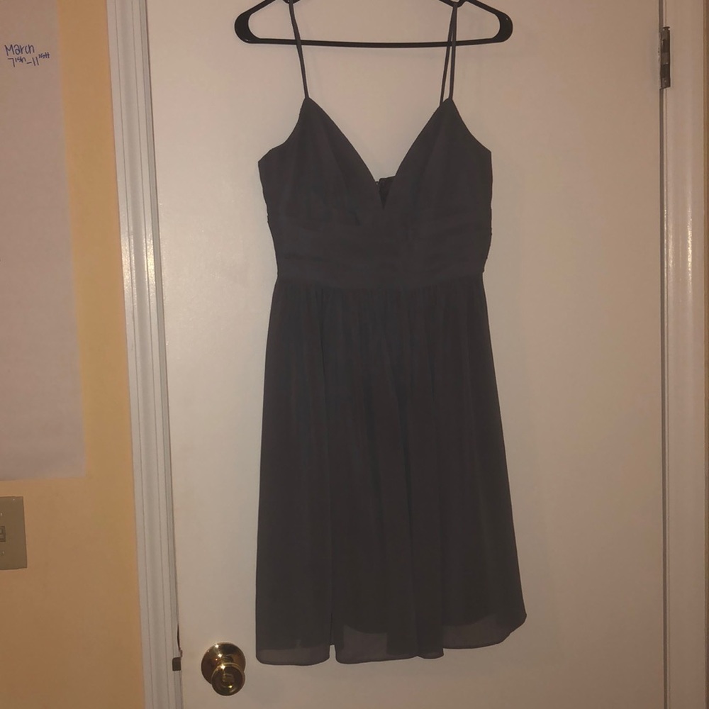 Davids Bridal gray dress